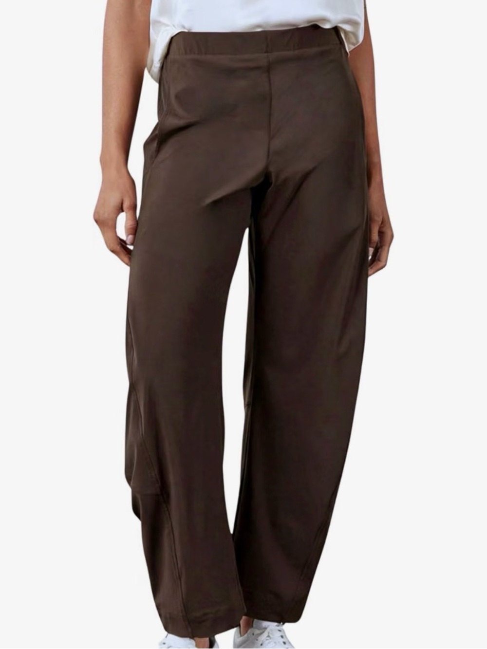 Wide-Leg Womens Pants — Chocolate Brown